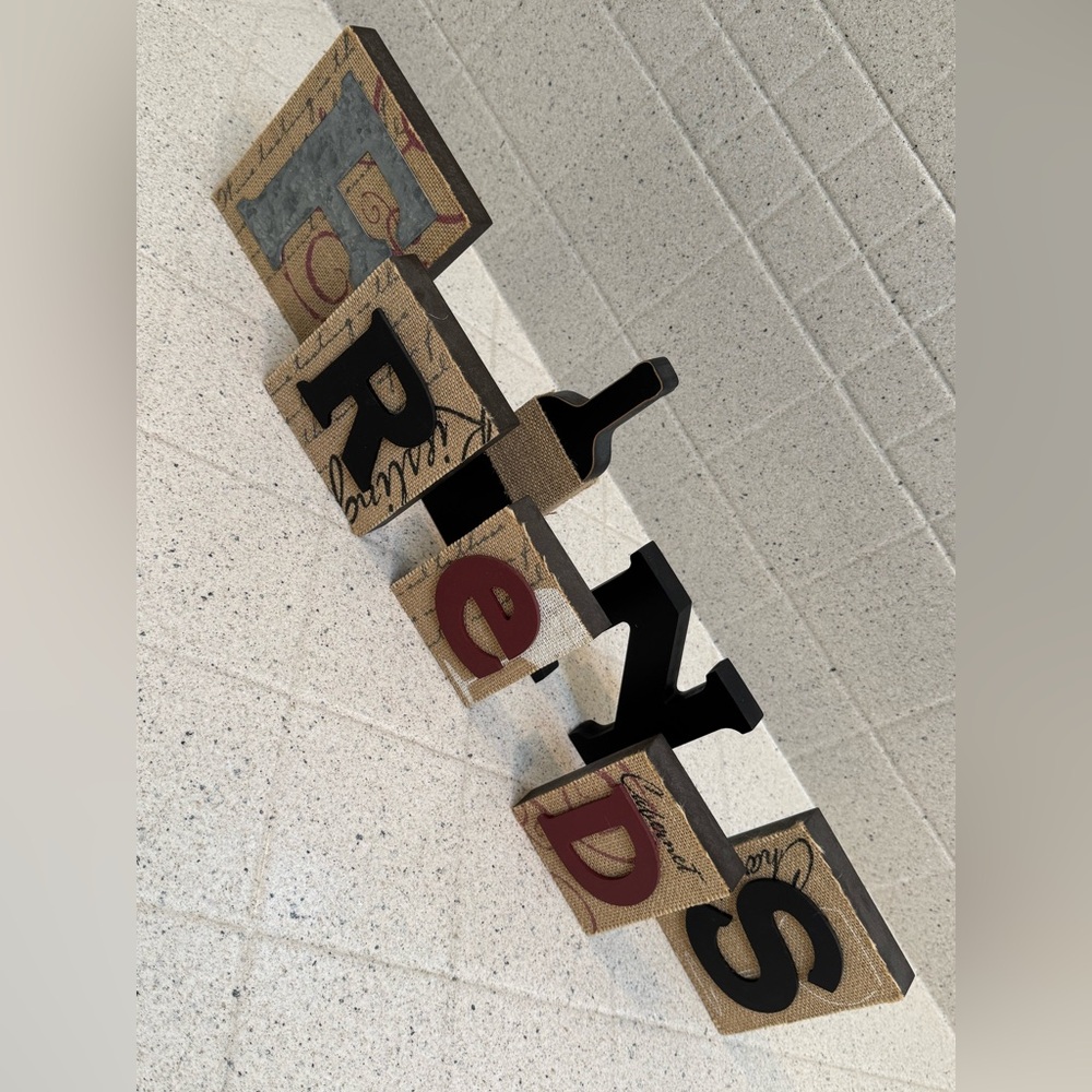 FRIENDS wine themed decorative letters